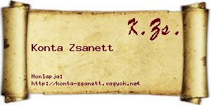 Konta Zsanett névjegykártya